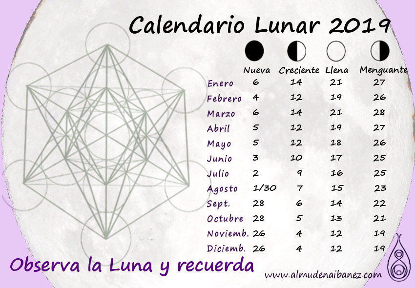 Calendario Lunar 2019